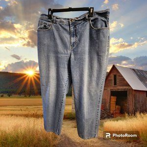 Gloria Vanderbilt Amanda Jeans Size 18 Light Wash Preowned In Good Condition